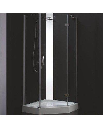 Душевой уголок Cezares Bergamo P-1 90x90 BERGAMO-W-P-1-90-C-Cr-R-IV IV профиль Хром стекло прозрачное