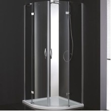 Душевой уголок Cezares Bergamo R-2 Arco 100x100 BERGAMO-W-R-2-100-ARCO-C-Cr-IV IV профиль Хром стекло прозрачное