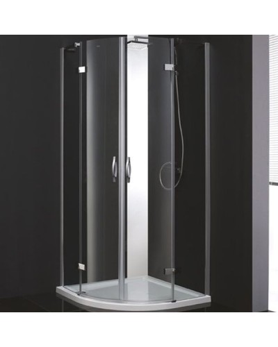 Душевой уголок Cezares Bergamo R-2 Arco 100x100 BERGAMO-W-R-2-100-ARCO-C-Cr-IV IV профиль Хром стекло прозрачное
