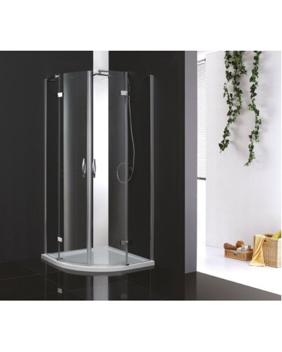 Душевой уголок Cezares Bergamo R-2 Arco 90x90 BERGAMO-W-R-2-90-ARCO-C-Cr-IV IV профиль Хром стекло прозрачное