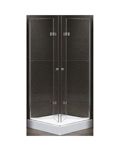 Душевой уголок Cezares ELENA-W-ASH-2-80/90-C-Cr профиль Хром стекло прозрачное