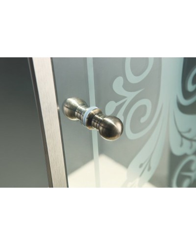 Душевой уголок Cezares GIUBILEO-AH-1-120/90-SCORREVOLE-CP-Cr стекло прозрачное с матовым принтом профиль Хром