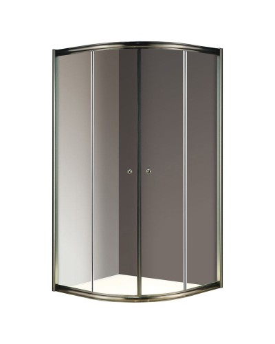 Душевой уголок Cezares Giubileo R2 80x80 GIUBILEO-R-2-80-SCORREVOLE-C-Br прозрачное стекло профиль Бронза