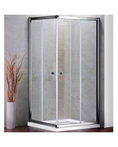 Душевой уголок Cezares Pratico A-2 90x90 PRATICO-A-2-90-C-Cr профиль Хром стекло прозрачное