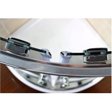 Душевой уголок Cezares Pratico R-2 90x90 PRATICO-R-2-90-P-Cr профиль Хром стекло рифленое