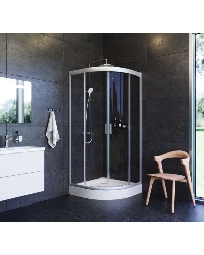 Комплект душевого уголка AM.PM Gem UK91SA с поддоном с мебелью с унитазом с комплектом смесителей с душевым гарнитуром и аксессуарами