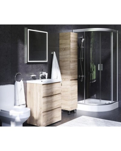 Комплект душевого уголка AM.PM Gem UK91SA с поддоном с мебелью с унитазом с комплектом смесителей с душевым гарнитуром и аксессуарами