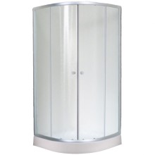 Душевой уголок Royal Bath 80х80 RB-EKO80HK-M с поддоном профиль Сатин стекло рифленое матовое