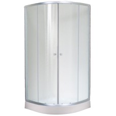 Душевой уголок Royal Bath 80х80 RB-EKO80HK-M с поддоном профиль Сатин стекло рифленое матовое