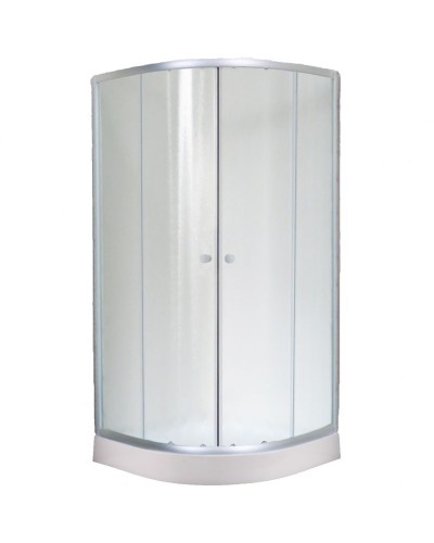 Душевой уголок Royal Bath 90х90 RB-EKO90HK-M с поддоном профиль Сатин стекло рифленое матовое