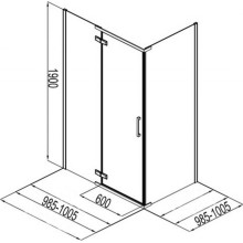 Душевой уголок Aquanet Logic C1000 AE32-S-100x100U-CT 243625 профиль Хром стекло прозрачное