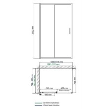 Душевой уголок WasserKRAFT Main 110x80 41S14 профиль Хром стекло прозрачное