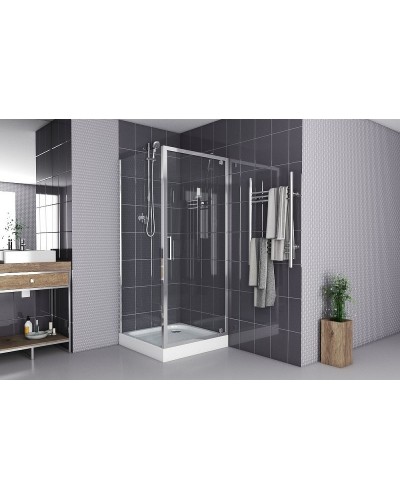 Душевой уголок Bravat Drop 90x90 BS090.2110A профиль Хром стекло прозрачное