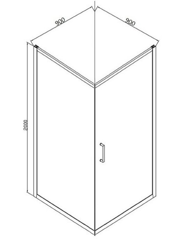 Душевой уголок Bravat Drop 90x90 BS090.2110A профиль Хром стекло прозрачное