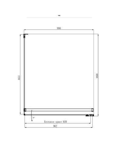 Душевой уголок Ambassador Abner 100х100 10011102R профиль Хром стекло прозрачное