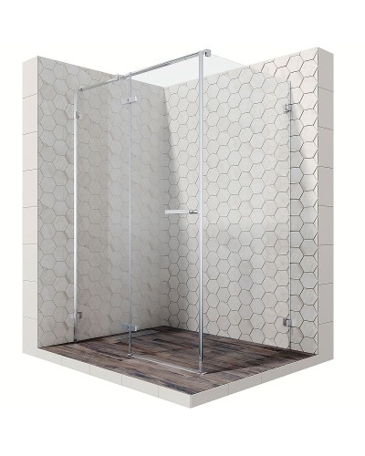 Душевой уголок Ambassador Abner 120х80 10011103L профиль Хром стекло прозрачное