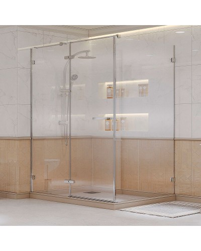 Душевой уголок Ambassador Abner 120х80 10011103L профиль Хром стекло прозрачное