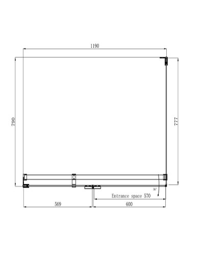 Душевой уголок Ambassador Abner 120х80 10011103L профиль Хром стекло прозрачное