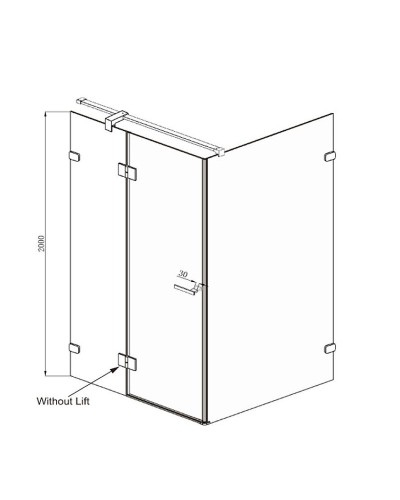 Душевой уголок Ambassador Abner 120х80 10011103L профиль Хром стекло прозрачное