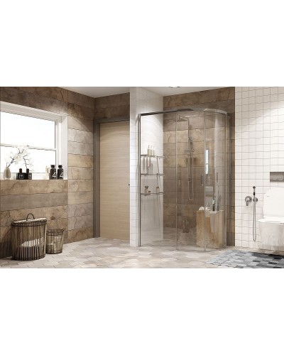 Душевой уголок Ambassador Queen 120х80 11011103L профиль Хром стекло прозрачное