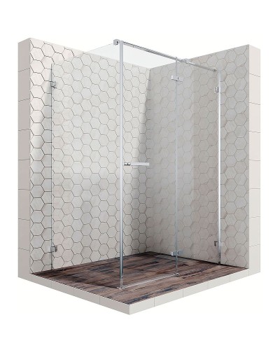 Душевой уголок Ambassador Abner 120х80 10011103R профиль Хром стекло прозрачное