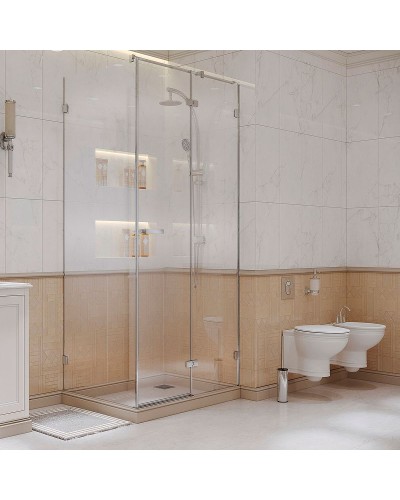 Душевой уголок Ambassador Abner 120х80 10011103R профиль Хром стекло прозрачное