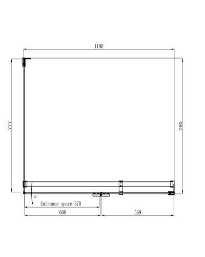 Душевой уголок Ambassador Abner 120х80 10011103R профиль Хром стекло прозрачное