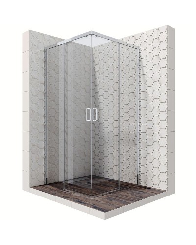 Душевой уголок Ambassador Queen 90х90 11011104 профиль Хром стекло прозрачное