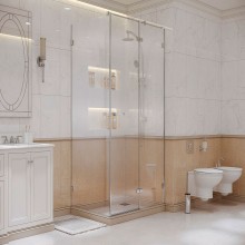 Душевой уголок Ambassador Abner 120х90 110011104R профиль Хром стекло прозрачное