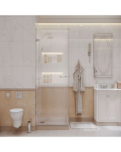 Душевой уголок Ambassador Abner 100х100 10011106 профиль Хром стекло прозрачное