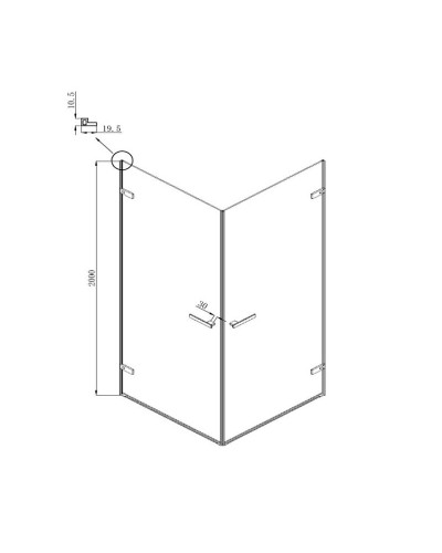 Душевой уголок Ambassador Abner 100х100 10011106 профиль Хром стекло прозрачное