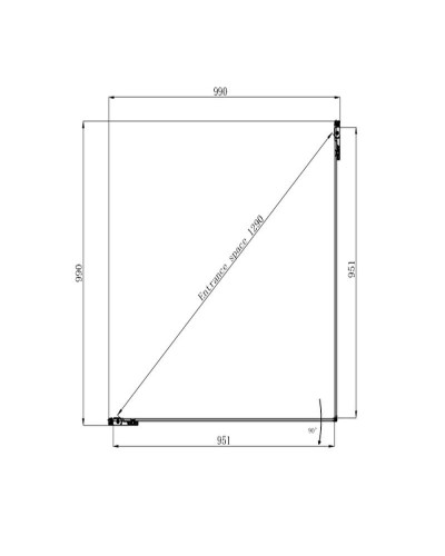 Душевой уголок Ambassador Abner 100х100 10011106 профиль Хром стекло прозрачное