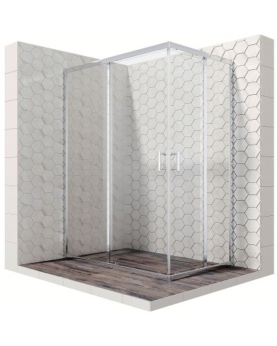 Душевой уголок Ambassador Kingston 120х80 114011101 профиль Хром стекло прозрачное