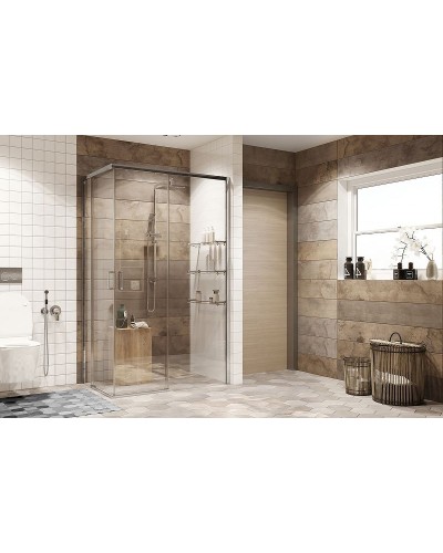 Душевой уголок Ambassador Queen 120х80 11011106R профиль Хром стекло прозрачное