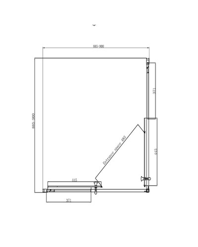 Душевой уголок Ambassador Kingston 90х90 14011102 профиль Хром стекло прозрачное