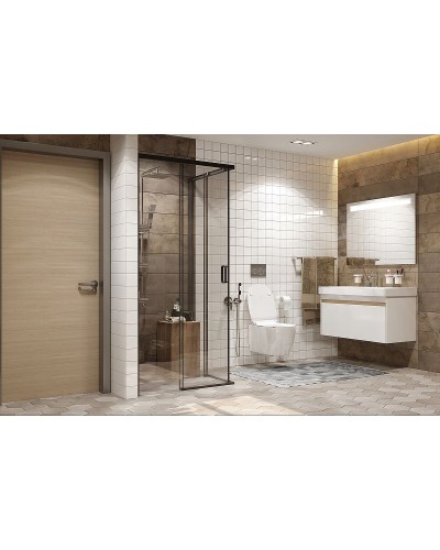 Душевой уголок Ambassador Queen 90х90 11011203Black профиль Черный стекло прозрачное