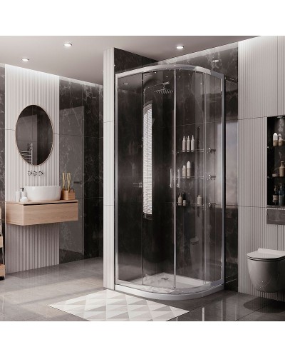Душевой уголок Ambassador Kingston 90х90 114011104 профиль Хром стекло прозрачное