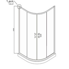 Душевой уголок Ambassador Kingston 90х90 114011104 профиль Хром стекло прозрачное