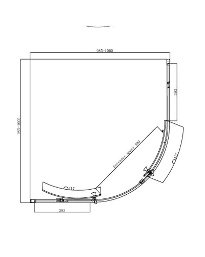 Душевой уголок Ambassador Kingston 100х100 14011105 профиль Хром стекло прозрачное