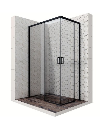 Душевой уголок Ambassador Queen 120х80 11011205LBlack профиль Черный стекло прозрачное