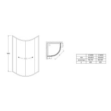 Душевой уголок Jacob Delafon Serenity 80x80 E14R80-GA профиль Хром стекло прозрачное