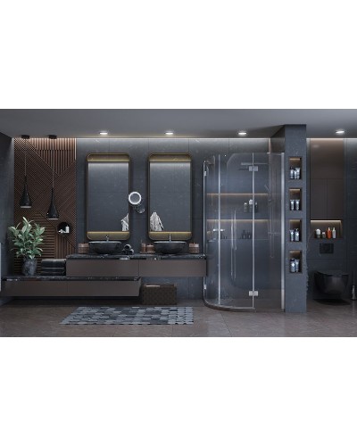 Душевой уголок Ambassador Diamond 100х100 12011102 профиль Хром стекло прозрачное