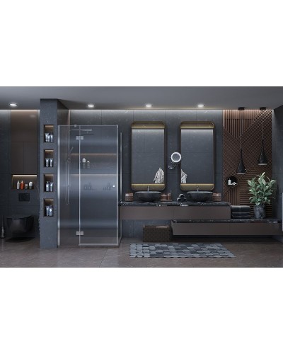 Душевой уголок Ambassador Diamond 100х100 12011103L профиль Хром стекло прозрачное