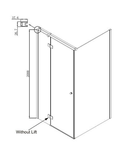 Душевой уголок Ambassador Diamond 100х100 12011103L профиль Хром стекло прозрачное