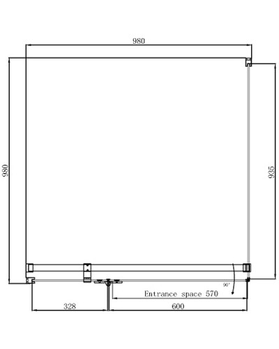 Душевой уголок Ambassador Diamond 100х100 12011103L профиль Хром стекло прозрачное
