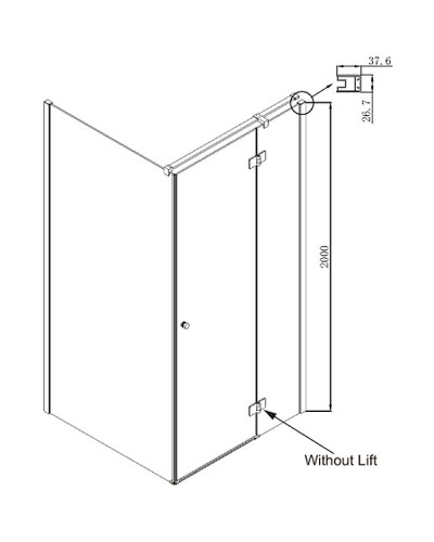 Душевой уголок Ambassador Diamond 100х100 12011103R профиль Хром стекло прозрачное