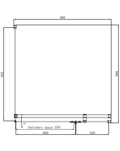 Душевой уголок Ambassador Diamond 100х100 12011103R профиль Хром стекло прозрачное