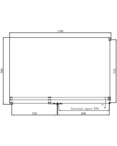 Душевой уголок Ambassador Diamond 120х80 12011104L профиль Хром стекло прозрачное