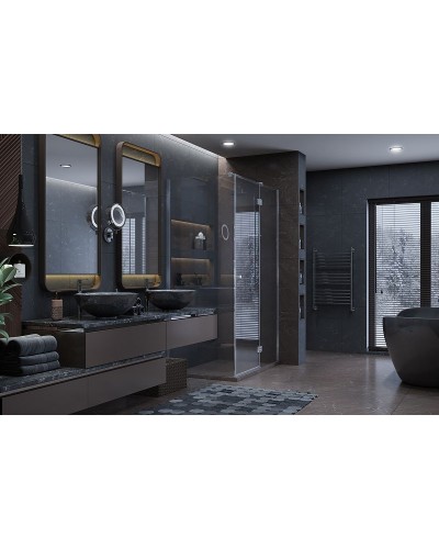 Душевой уголок Ambassador Diamond 120х80 12011104R профиль Хром стекло прозрачное