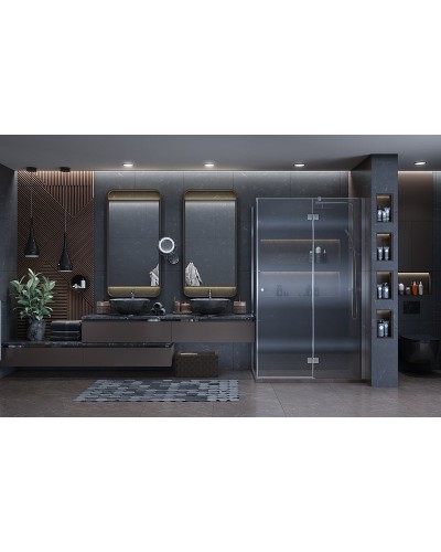 Душевой уголок Ambassador Diamond 120х80 12011104R профиль Хром стекло прозрачное